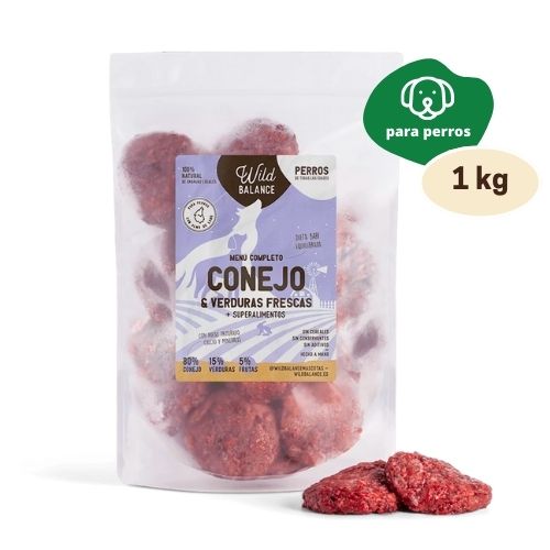 Wild balance menú completo de conejo 1kg (congelado)