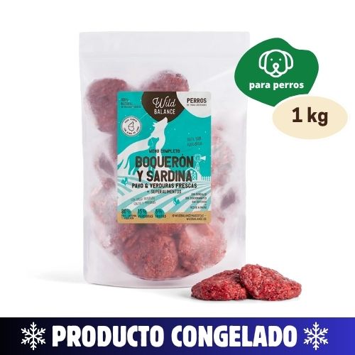 Wild balance menú boquerón, sardinas,pavo 1kg (congelado)