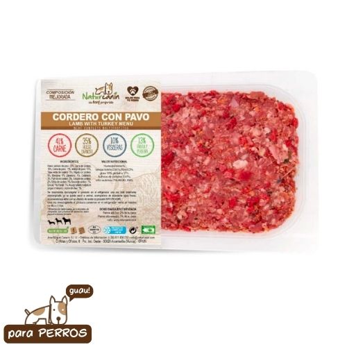 Naturcanin cordero y pavo 1kg ( congelado )