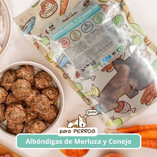 Naturcanin albóndigas conejo y merluza 900g (congelado)