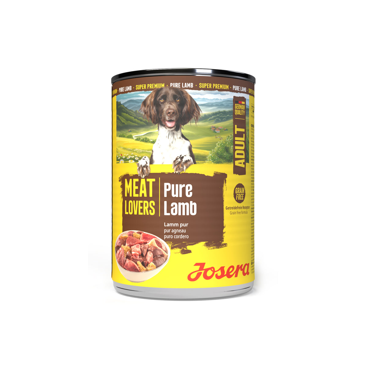 Josera Meat Lovers Pure Lamb Cordero 100% 400g - Comida Húmeda Monoproteica sin Cereales para Perros Adultos