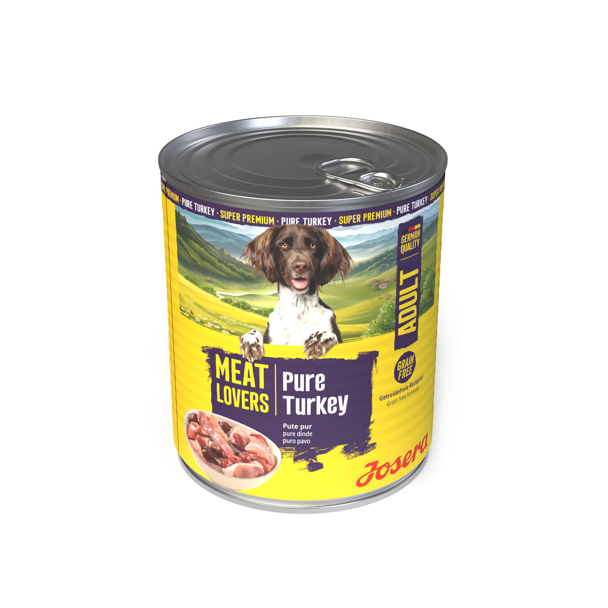 Josera Meat Lovers Pure Turkey Pavo 100% 400g - Comida Húmeda Monoproteica sin Cereales para Perros Adultos