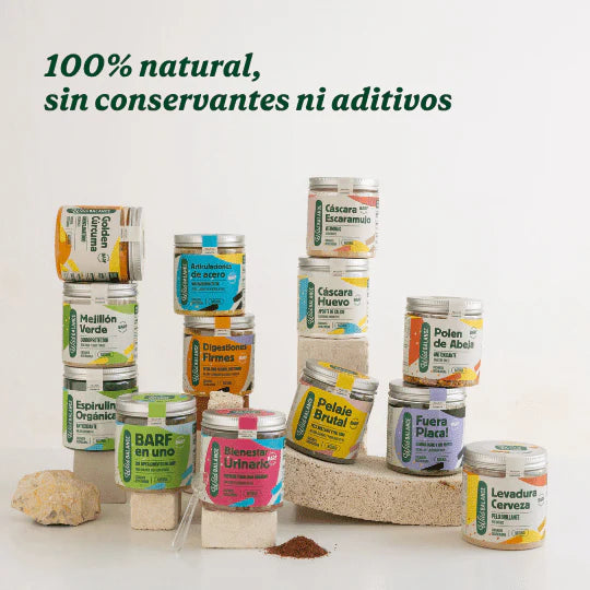 Cáscara de huevo orgánica , aporte de calcio para perros y gatos 140g