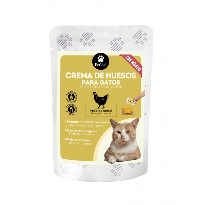 Crema de huesos de pollo para gatos