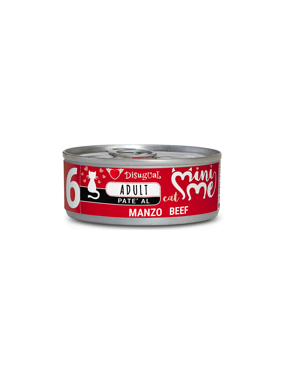 Disugual Mini-me 6 comida húmeda de ternera para gatos 85gr