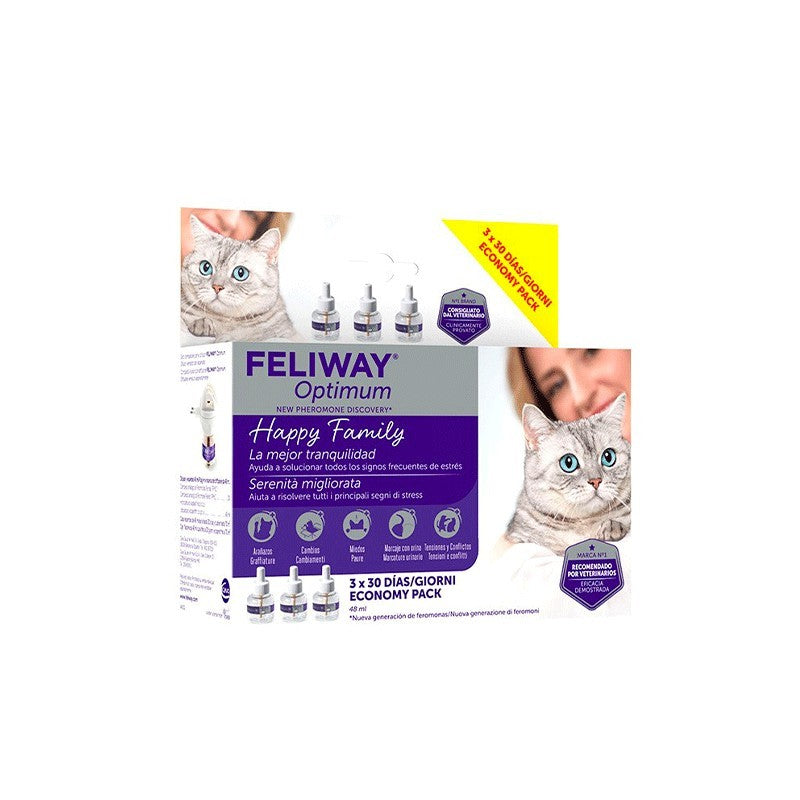 Feliway Optimum Recambio PACK 3X48 Ml