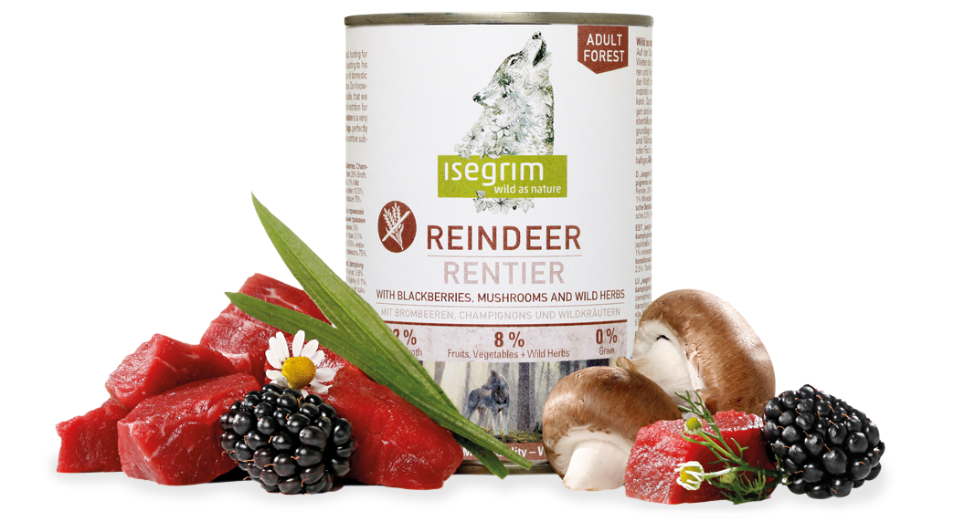 Isegrim con Reno comida humeda para perros 400g