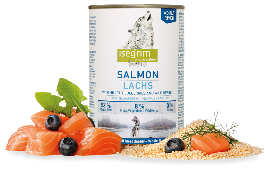 Isegrim con Salmón comida humeda para perros 400g