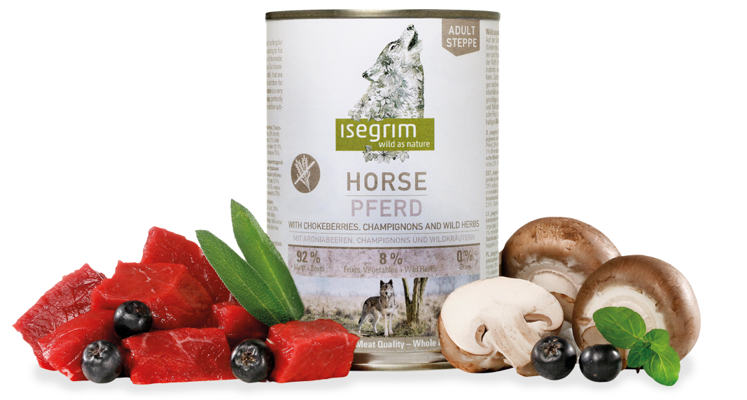 Isegrim con Caballo comida humeda para perros 400g