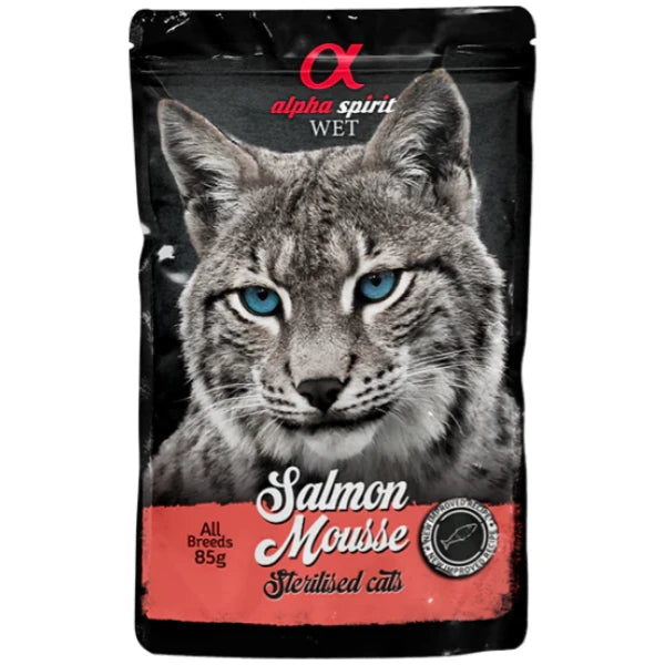 Alpha Spirit Mousse con Salmon Gatos esterilizados 85gr