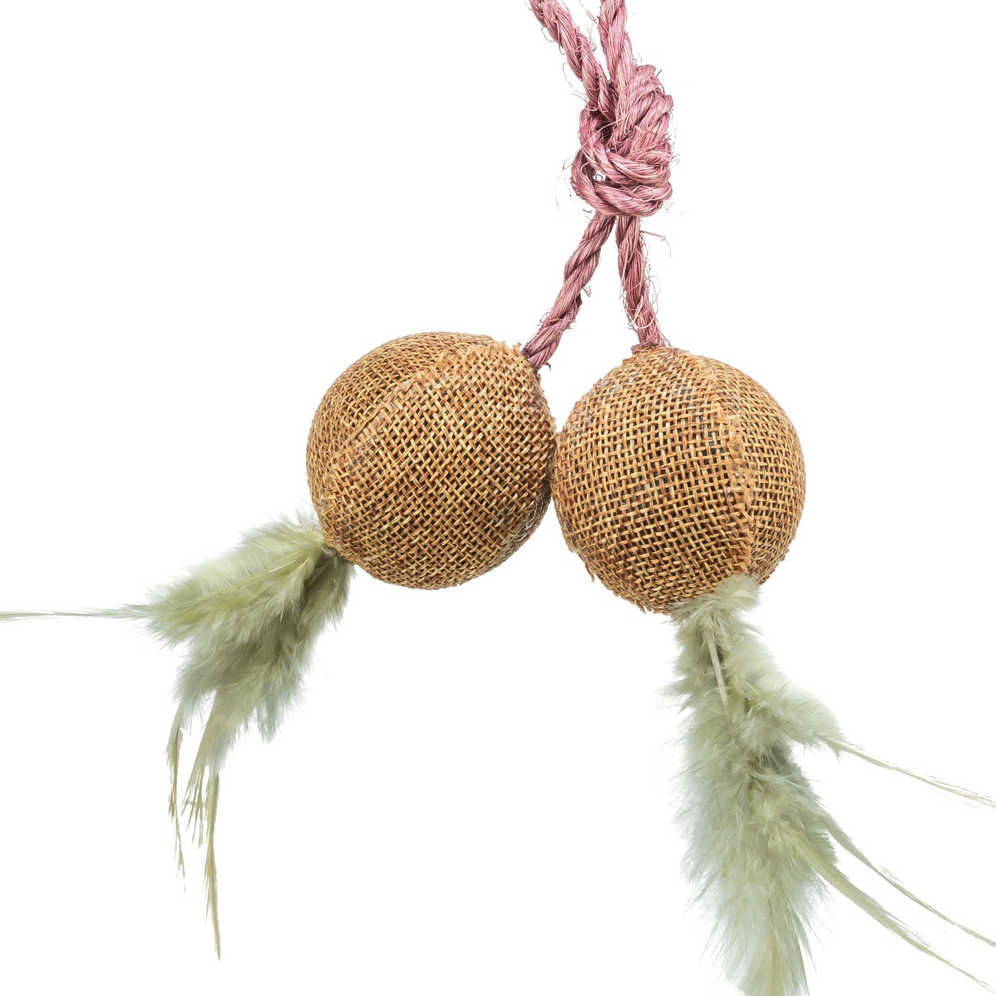 2 pelotas con cuerda y catnip
