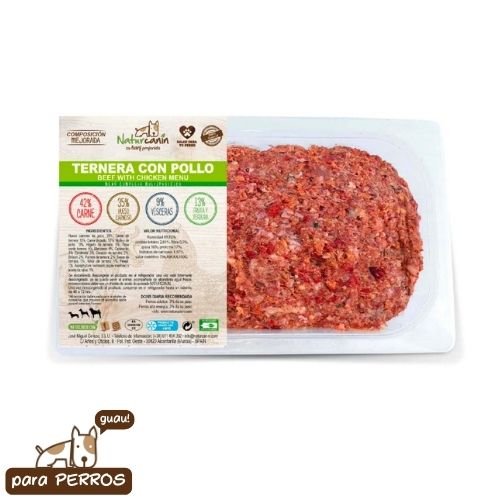 Naturcanin ternera y pollo 1kg ( congelado )