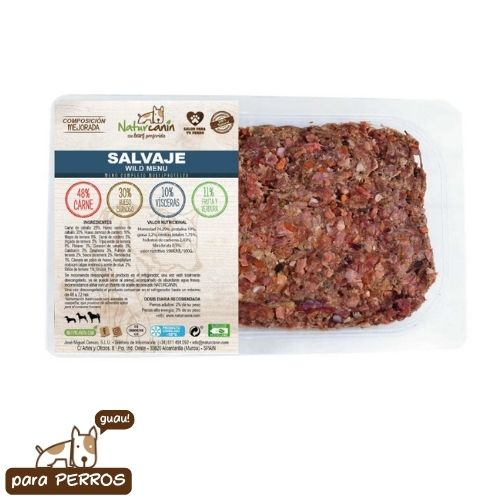 Naturcanin menú salvaje 1kg (congelado)
