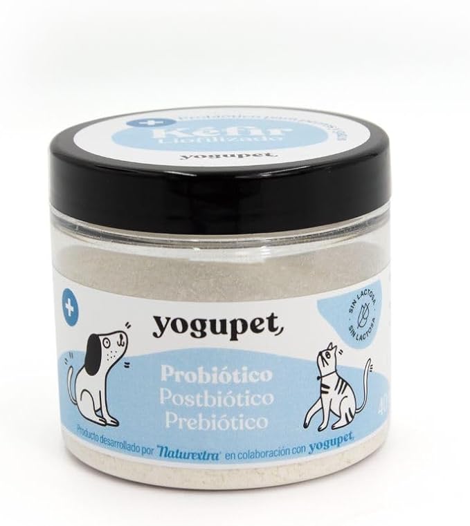 Yogupet Kefir Liofilizado Probiótico Postbiotico y Prebiótico Para Perros y Gatos