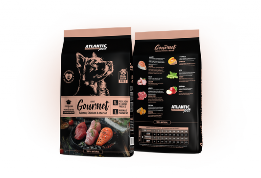 SEMIHUMEDO GOURMET ADULT SALMON, CHICKEN & IBERIAN
