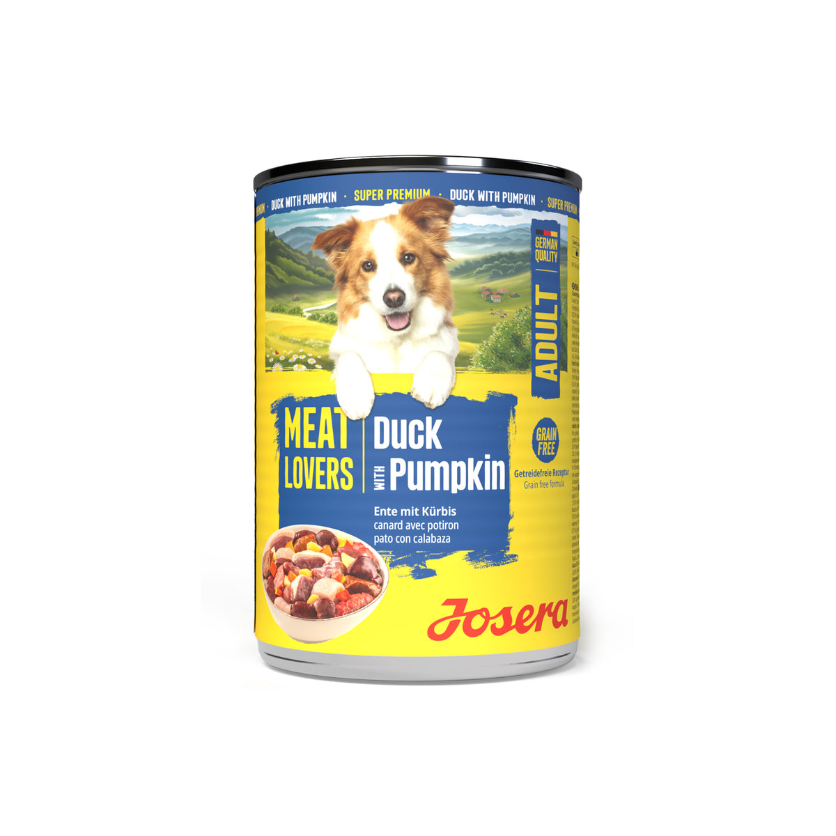Josera Meat Lovers Menu Pato con Calabaza 400g- Comida Húmeda sin Cereales para Perros Adultos