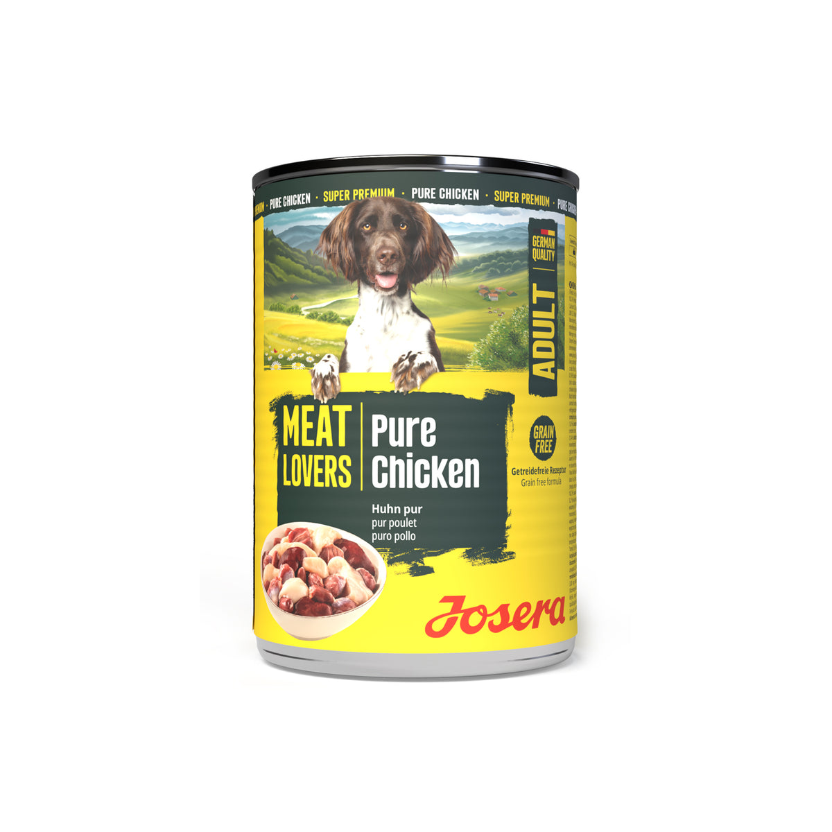 Josera Meat Lovers Pure Chicken Pollo 100% 400g - Comida Húmeda Monoproteica sin Cereales para Perros Adultos