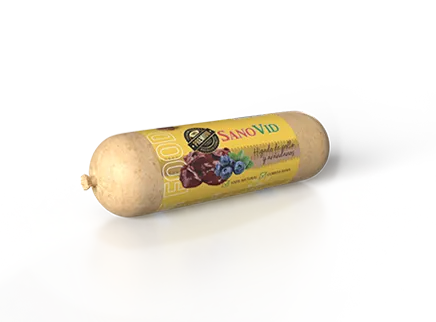 SANOVID PATÉ CON HÍGADO DE POLLO  Y ARÁNDANOS 100 G