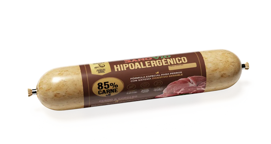 Sanovid Salchicha Hipoalergénica de Cordero y Cerdo para perros 250g