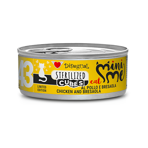 Disugual mini-me 43 comida húmeda de pollo y bresaola para gatos 85 gr