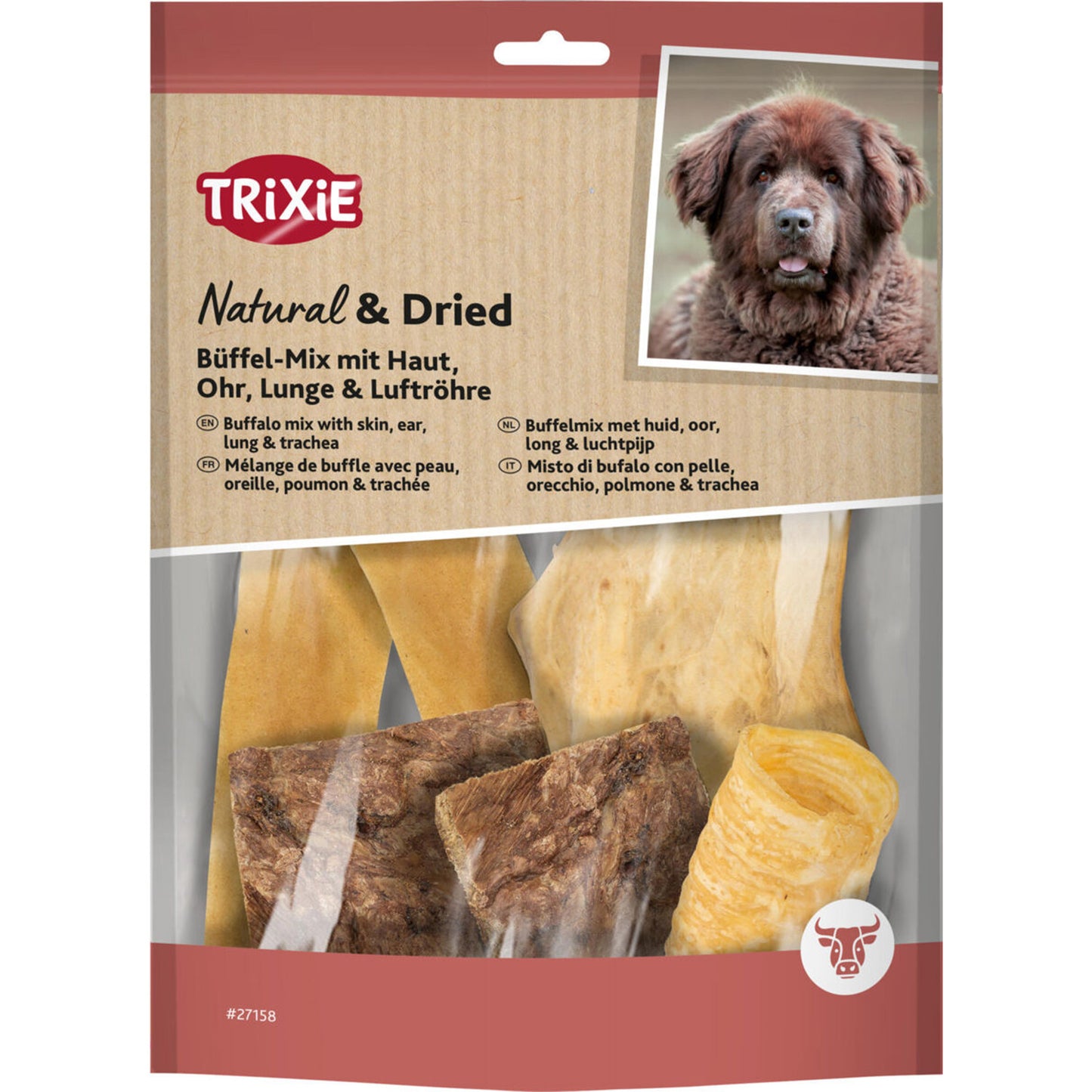 Mix snacks deshidratados de Bufalo 130g ( piél oreja pulmón tráquea )