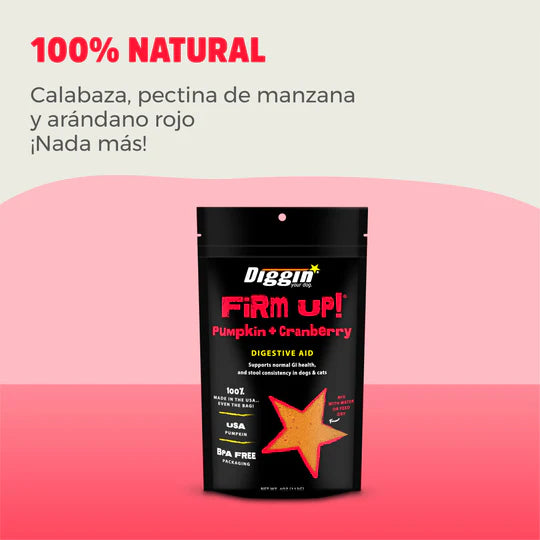 Firm Up! Cranberry. 113 gr. Regulador Gastrointestinal con apoyo urinario. Prebiótico 100% Natural.
