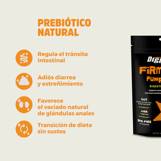 Firm Up! Pumpkin 113 g Regulador Gastrointestinal 100% Natural. Prebiótico digestivo. Ayuda a microbiota.