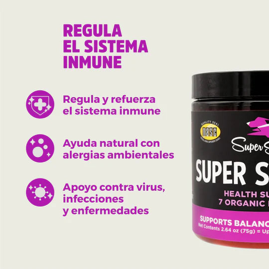 Super Snouts Super Shrooms. Regula y Refuerza el Sistema Inmune. Ayuda con alergias