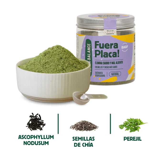 FUERA PLACA! Suplemento para eliminar el sarro y el mal aliento