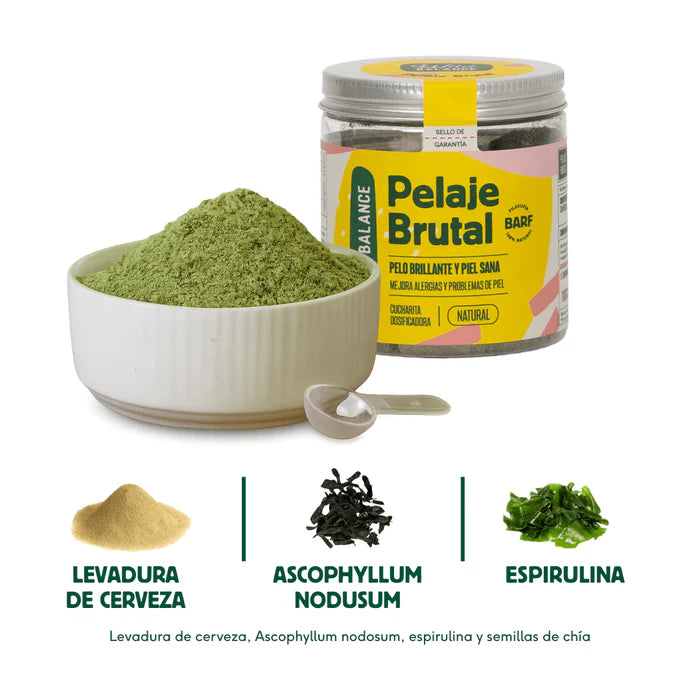 PELAJE BRUTAL Suplemento para la salud de la piel y el pelo