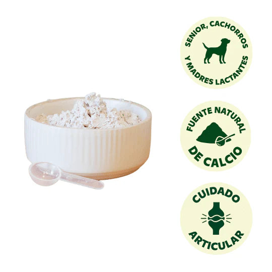 Cáscara de huevo orgánica , aporte de calcio para perros y gatos 140g