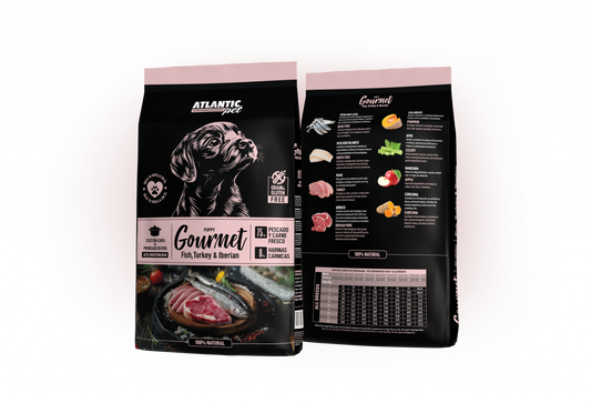SEMIHUMEDO GOURMET PUPPY FISH, TURKEY & IBERIAN