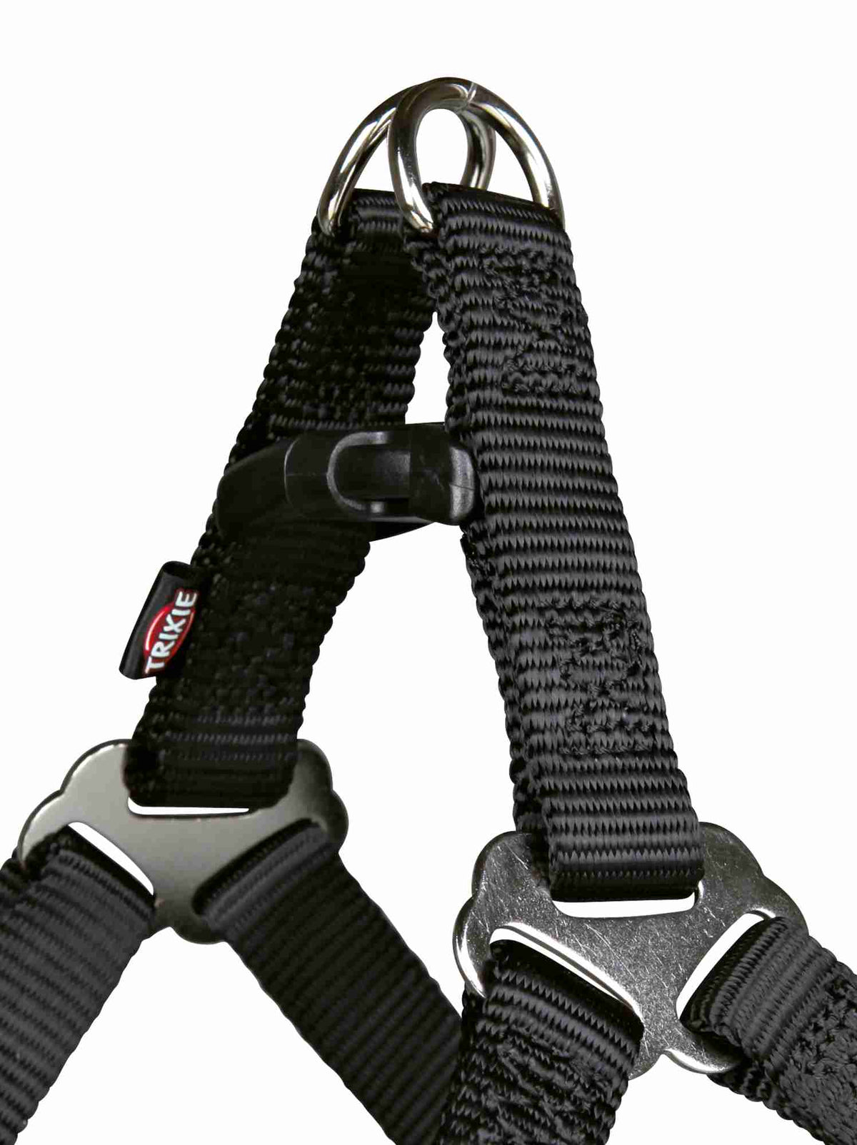 Trixie Arnés Petral New Premium Negro para Perros | Cómodo, Ajustable y Resistente