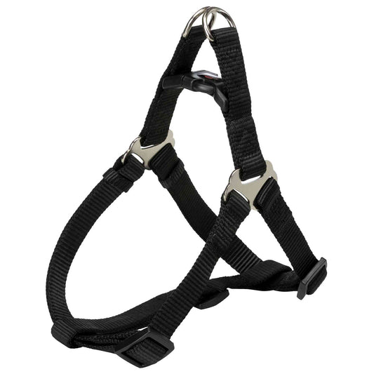 Trixie Arnés Petral New Premium Negro para Perros | Cómodo, Ajustable y Resistente