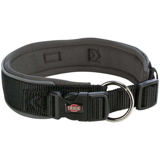Trixie Collar Premium Negro para Perros,  con Acolchado de Neopreno