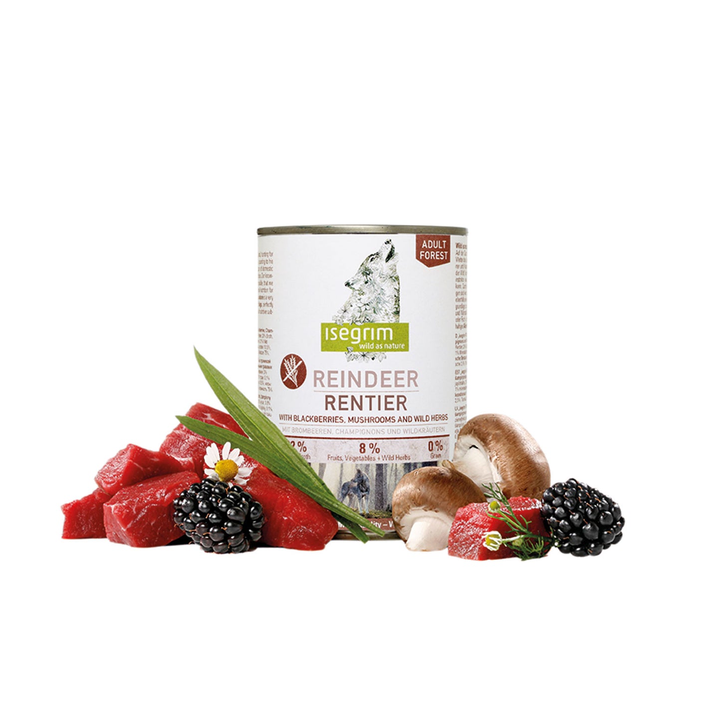Isegrim con Reno  comida humeda para perros 400g