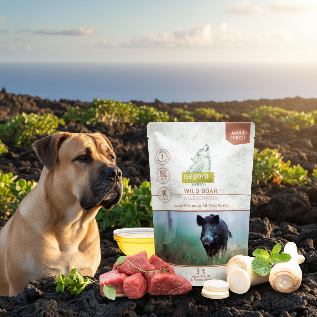 Isegrim Jabalí sobre comida húmeda monoproteica para perros 410g