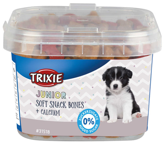 Trixie Premios Junior Soft Snack Bones con Pollo, Cordero, Salmón y Calcio para cachorro 140g