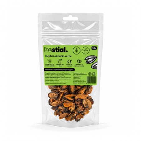 Bestial Mejillón de labio verde 50g
