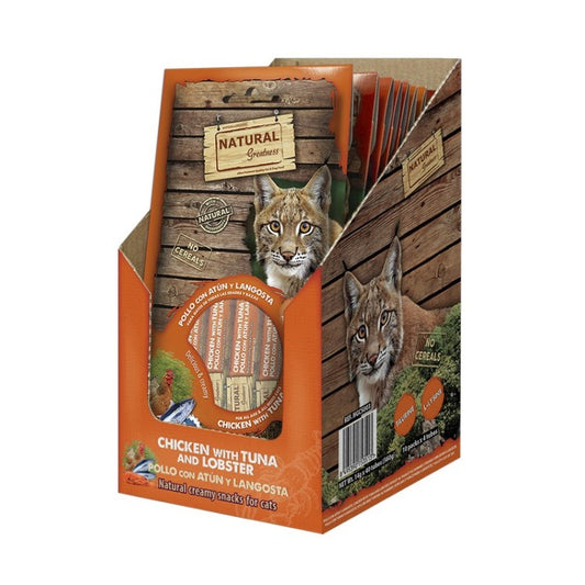 Crema de pollo con Atún y langosta - inmune system support  14g x 4 tubos