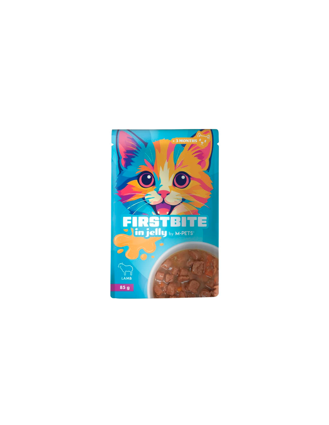 M-Pets Firstbite Alimento Húmedo para Gatito - Cordero en Gelatina (Pouch 85g)