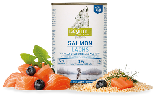 Isegrim con Salmón  comida humeda para perros 400g