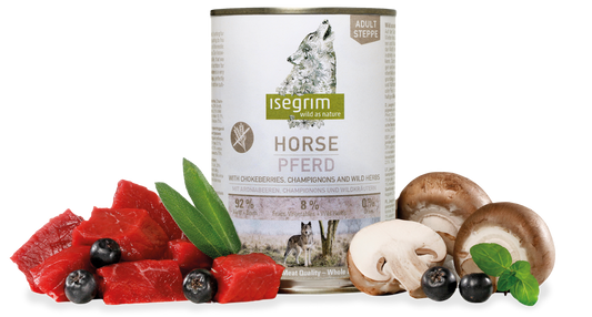 Isegrim con Caballo  comida humeda para perros 400g