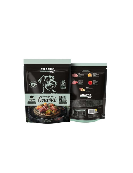 MINI SENIOR LIGHT GOURMET 1.5KG ATLANTIC PET