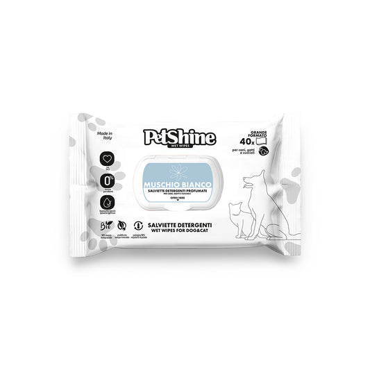 Toallitas Higiene Perro/Gato,MusgoBlanco Aloe 40ud