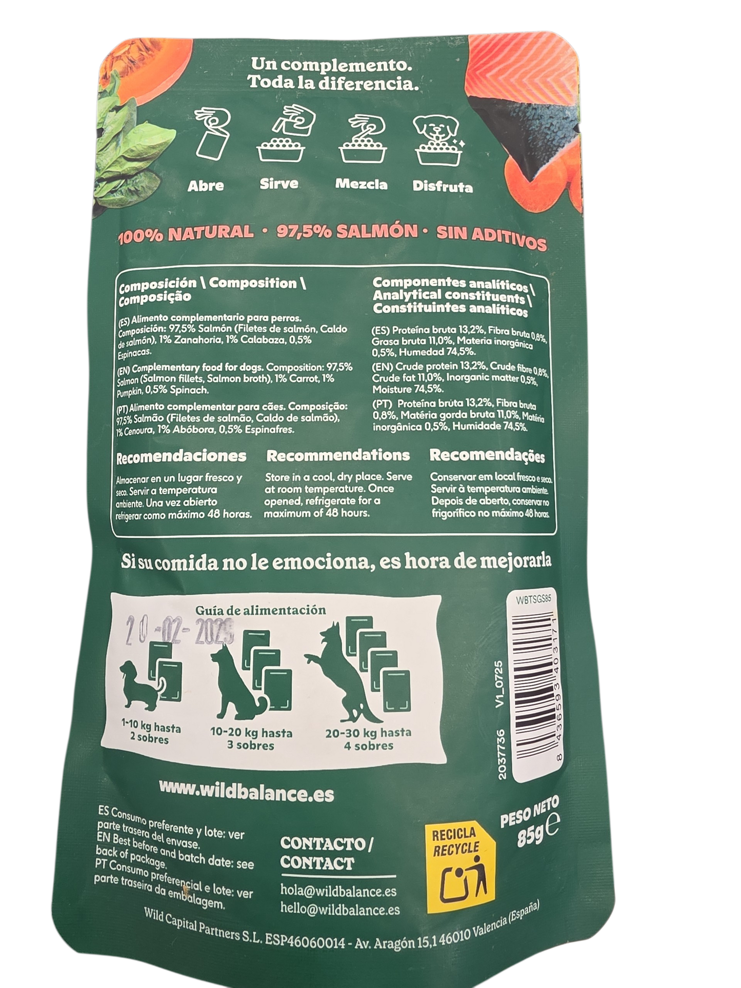 WILD BALANCE TOPPERS SALSAS SALMON 85 GR