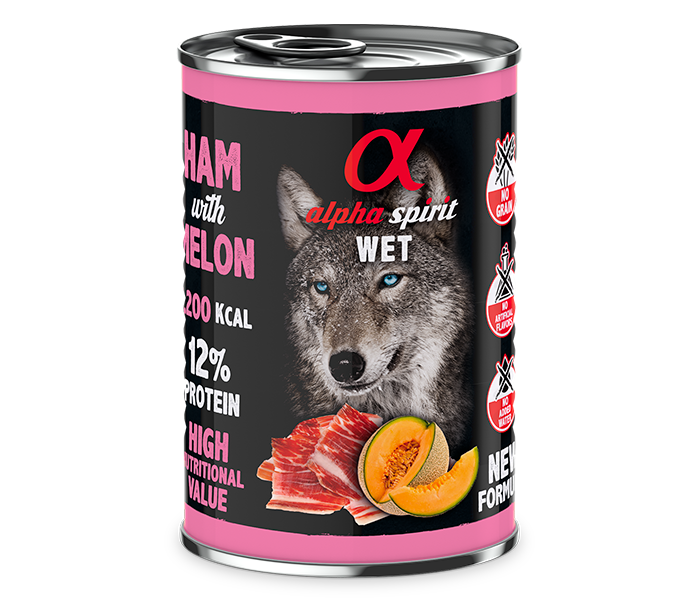 Alpha Spirit Paté de Jamón con Melón para Perros