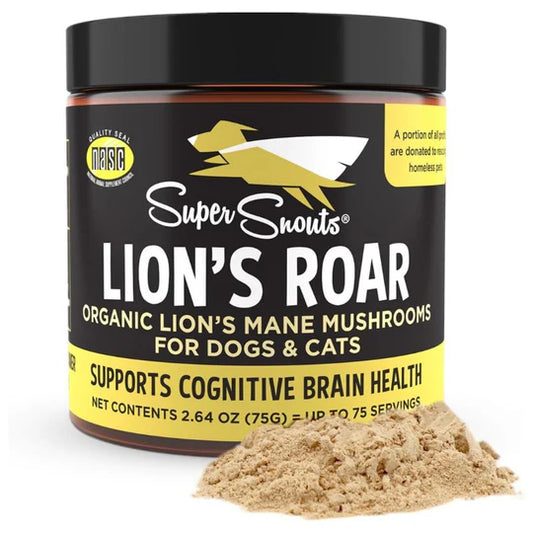 Super Snouts Lion's Roar 75 gr. Regula el Sistema Inmune. Apoyo cognitivo y digestivo