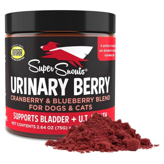 Super Snouts Urinary Berry 75 gr. Ayuda al Tracto Urinario. Antioxidante Natural. Vitamina C.